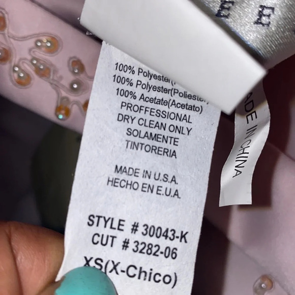 Aspeed blush pink prom dress  with shawl Sz Xs New - Picture 14 of 16